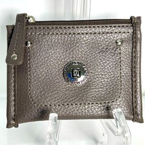 Stone Mountain Charcoal Gray ID Card Wallet Zip Top NWOT